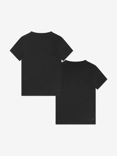 Ralph Lauren Kids' Boys T-shirt Set (2 Pack) Us Xl - Uk 16 Yrs Black