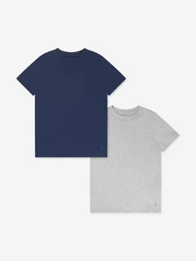 Ralph Lauren Kids' Boys T-shirt Set (2 Pack) Us Xl - Uk 16 Yrs Blue