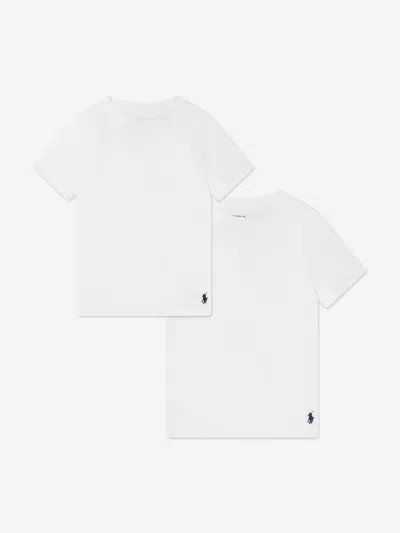 Ralph Lauren Kids' Boys T-shirt Set (2 Pack) Us Xl - Uk 16 Yrs White