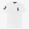 Polo Ralph Lauren Kids' Boys White Big Pony Cotton Polo Shirt