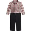 RALPH LAUREN RALPH LAUREN <BR />PLAID BUTTON-UP SHIRT & PANTS SET (BABY)<BR /><BR />