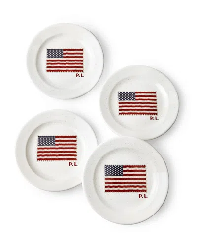 Ralph Lauren Bradfield Dessert Plates, Set Of 4 In White