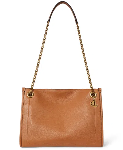 Ralph Lauren Bradley Small Pebbled Leather Tote Bag