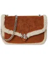 Ralph Lauren Bradley Small Suede Crossbody Bag In Brown