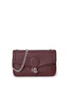 Ralph Lauren Bradley Wllt-wallet On A Chain-large In Burgundy