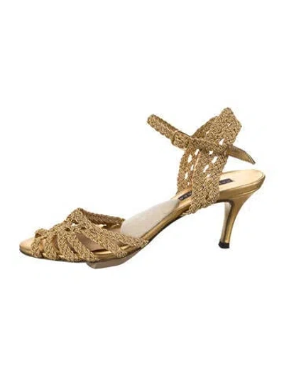 Pre-owned Ralph Lauren Braided Accents Sandals