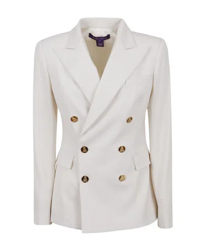 Ralph Lauren Breasted Suit Coat In White