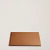 Ralph Lauren Brennan Leather Desk Blotter In Brown