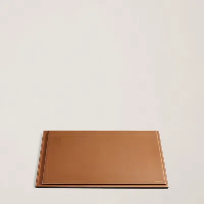 Polo Ralph Lauren Brennan Leather Desk Blotter In Brown