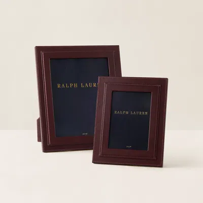 Ralph Lauren Brennan Leather Frame In Burgundy In Brown