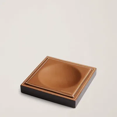 Polo Ralph Lauren Brennan Leather-teak Catchall In Blue