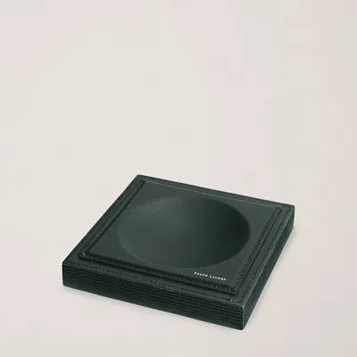 Polo Ralph Lauren Brennan Leather-teak Catchall In Green