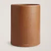 Polo Ralph Lauren Brennan Leather Waste Bin In Blue