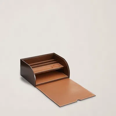 Polo Ralph Lauren Brennan Leather Writer's Box In Gold