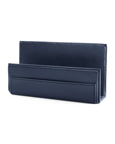 Ralph Lauren Leather Brennan Letter Rack In Navy