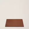 Polo Ralph Lauren Brennan Small Leather Desk Blotter In Brown