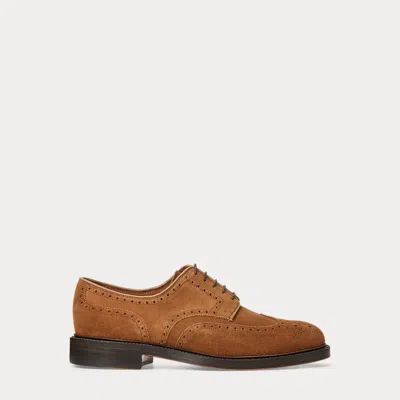 Polo Ralph Lauren Brenton Suede Wingtip In New Pale Russet