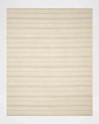 Ralph Lauren Brett Stripe Flat-weave Rug In Brown