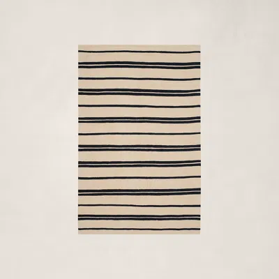 Ralph Lauren Brett Stripe Rug In Cinder In Neutral