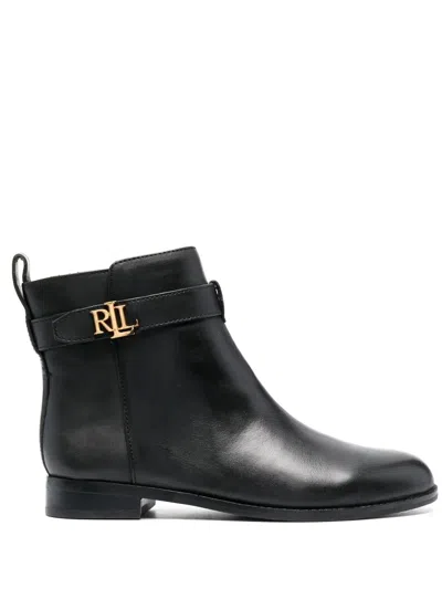 Ralph Lauren Flat Ankle Boots Lauren  Women In Black