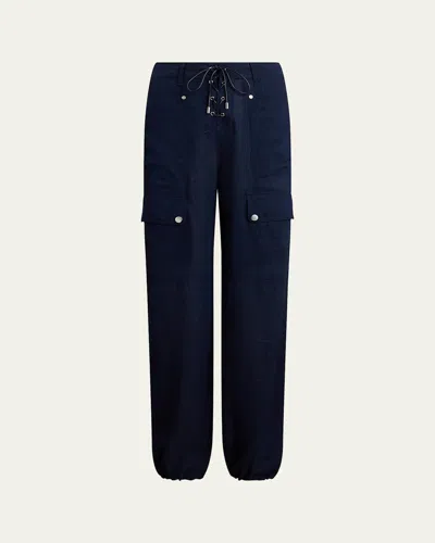 Ralph Lauren Briella Ripstop Pant In Icon Navy In Multi