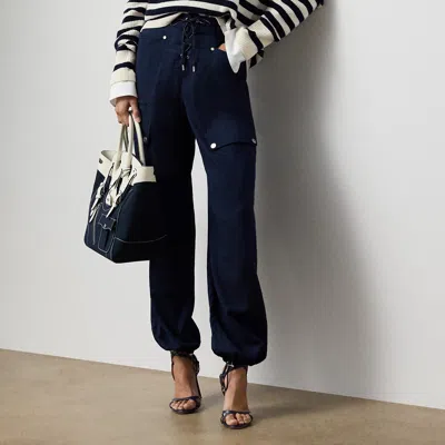Ralph Lauren Briella Ripstop Pant In Blue