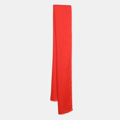 Pre-owned Ralph Lauren Bright Orange Cashmere Scarf