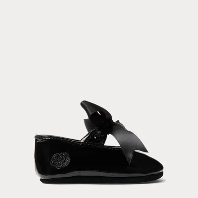 Polo Ralph Lauren Babies' Briley Faux-leather Mary Jane Slipper In Black