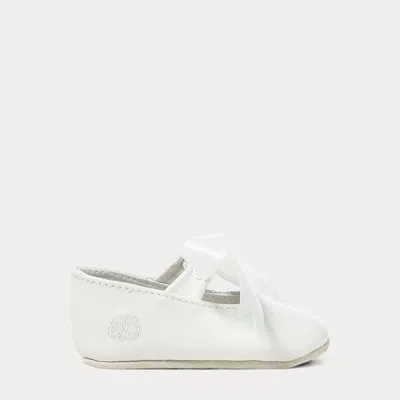 Polo Ralph Lauren Babies' Briley Leather Mary Jane Slipper In White