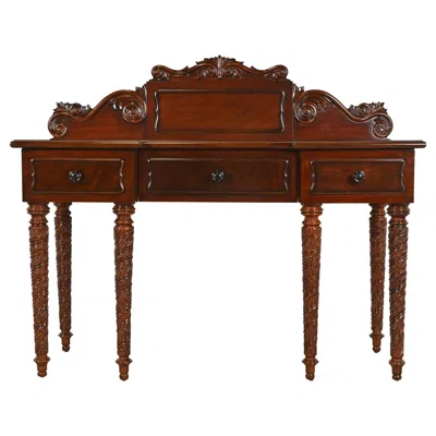Pre-owned Ralph Lauren British Colonial Carved Mahogany Sideboard Buffet Or Console Table In Brown