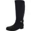 Ralph Lauren Brittaney Womens Leather Riding Knee-high Boots In Multi