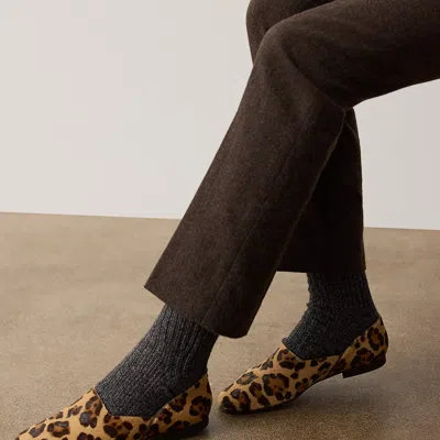Ralph Lauren Bronwen Leopard-print Haircalf Slipper In Tan Multi