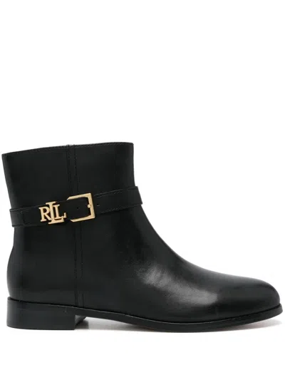 Ralph Lauren Brooke Boots Bootie In Black