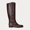 Ralph Lauren Women's Brooke Ii Burnished Leather Tall Boots In Brown
