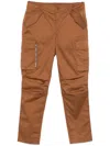 Ralph Lauren Brown Ankle Cargo Trousers With Functional Pockets In Brown