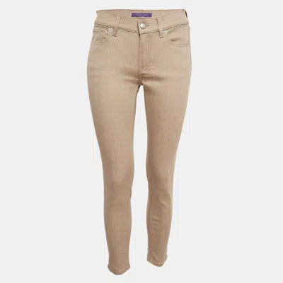 Pre-owned Polo Ralph Lauren Brown Cotton Skin Fit Pants M Waist 27"