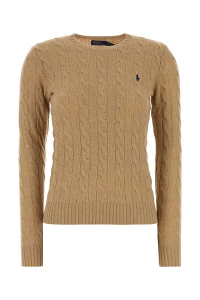 Ralph Lauren Light Brown Wool Crewneck Sweater