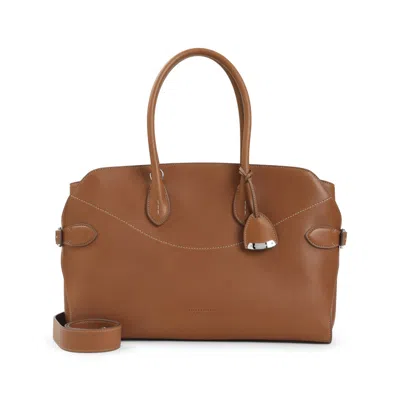 Ralph Lauren Brown Leather Medium Satchel