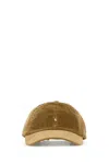 Polo Ralph Lauren Corduroy Fabric Curved Brim Cap In Brown