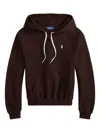Ralph Lauren Brown Logo Drawstring Hoodie In Brown