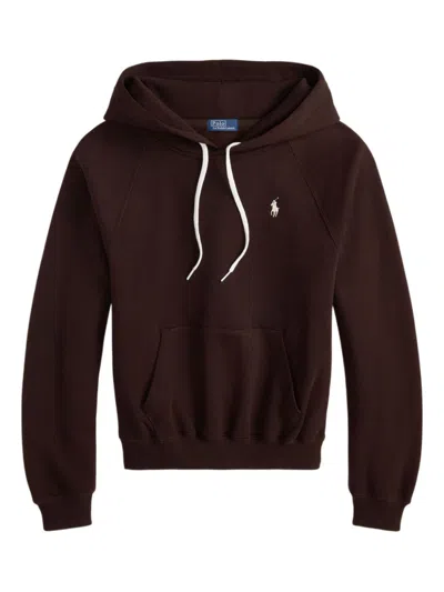 Ralph Lauren Brown Logo Drawstring Hoodie