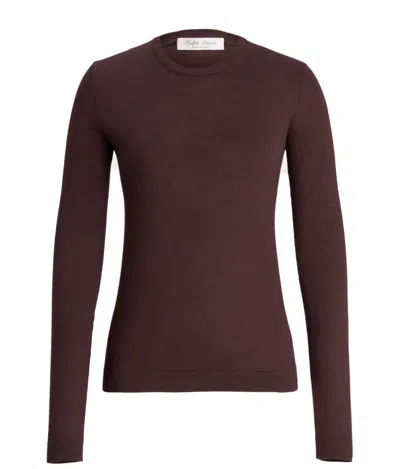 Polo Ralph Lauren Brown Long Sleeve Sweater With Classic Fit