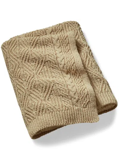 Ralph Lauren Brown Owen Cable-knit Throw In Neutrals