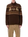 Ralph Lauren Brushed Fleece Quarter-zip Pullover In Brown