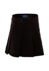 Ralph Lauren Brown Skirt For Girl With Horse In Black