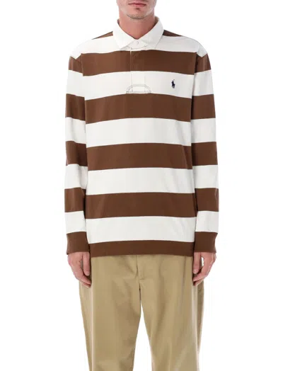 Ralph Lauren Brown Striped Polo