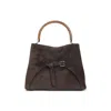 Ralph Lauren Brown Suede Satchel In Brown