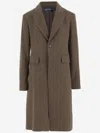 Ralph Lauren Brown Wool-blend Coat In Brown