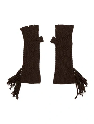 Pre-owned Ralph Lauren Brown Wool  Fingerless Gloves