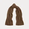 Polo Ralph Lauren Brushed Fine-knit Scarf In Taupe Melange